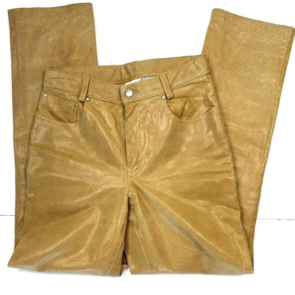Vintage Newport Snake Print Leather Pants